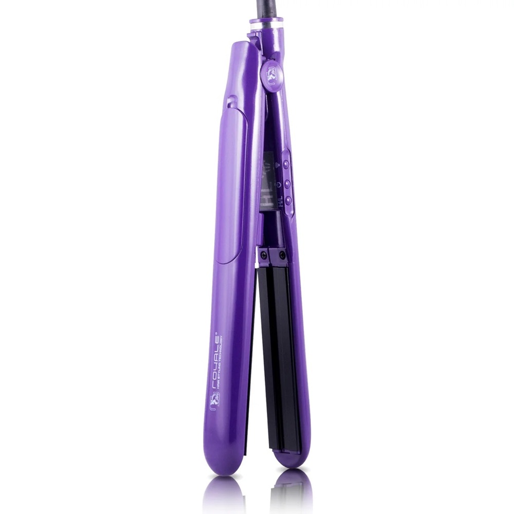 Ceramic Tourmaline Vapor Styling PURPLE Flat Iron with Argan Infusion Oil